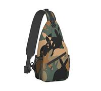 Ahdyr Sling Backpack Voyage Randonnée Daypack Rabbits-Camo-Hunting Rope Crossbody Sac à bandoulière