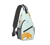 Ahdyr Sling Backpack Voyage Randonnée Daypack Shiba-Inu-Akita-Funny Rope Crossbody Sac à bandoulière