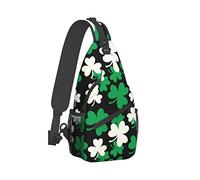 Ahdyr Sling Backpack Voyage Randonnée Daypack St.Patrick'S-Day-Green-Clover Corde Crossbody Sac à bandoulière