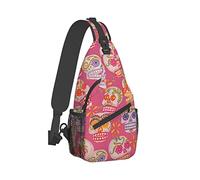 Ahdyr Sling Backpack Voyage Randonnée Daypack Sugar-Skull-Day-Of-The-Dead Corde Crossbody Sac à bandoulière