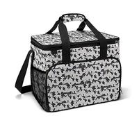 Ahdyr Toutes les vaches motif glacière isolé fourre-tout étanche Portable refroidissement déjeuner sac à bandoulière pour pique-nique plage travail voyage 15.4 "x 12"