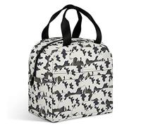 Ahdyr Toutes les vaches motif sac à déjeuner isolé sacs fourre-tout réutilisables avec poche et poignée pour hommes femmes travail pique-nique voyage bureau plage