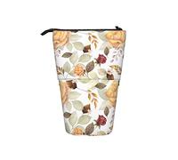 Ahdyr Trousse à Crayons Boho Feuille Rose Fleur Stylo Botanique Télescopique Support Papeterie De Stockage Pochette Fournitures Scolaires pour Étudiant Artiste Bureau Infirmière