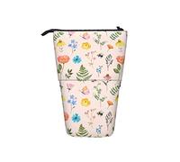 Ahdyr Trousse à Crayons Boho Fleur Marguerite Abeille Printemps Stylo Support télescopique Papeterie Support de Rangement Pochette Fournitures Scolaires pour étudiant Artiste Bureau infirmière