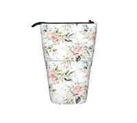 Ahdyr Trousse à Crayons Rose Fleur Boho Stylo botanique Support télescopique Papeterie Support de Rangement Pochette Fournitures Scolaires pour étudiant Artiste Bureau infirmière