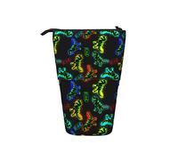 Ahdyr Trousse à Crayons T-Rax Dinosaure Dino Noir Vert Stylo Support télescopique Papeterie Support de Rangement Pochette Fournitures Scolaires pour étudiant Artiste Bureau infirmière