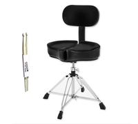 Ahead SPG-BBR4 Tabouret de batterie Spinal Glide à 4 pieds avec baguettes Keepdrum