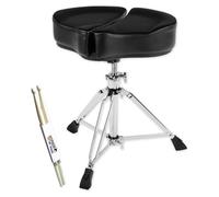 Ahead SPG-BL Tabouret de batterie noir avec baguettes Keepdrum