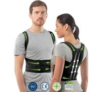 aHeal Correcteur de posture pour femme et homme | Redresseur de dos | Ceinture dorsale ajustable | Ceinture maintien dos | Soutien lombaire et thoracique | Améliore la posture | Taille 4 Noir