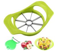 AHEJIOO Coupe Pomme Acier Inoxydable, coupe pomme avec 1 eplucheur de pomme, découpe pomme, Pèle-Découpe-Epluche Pomme-Enleve Trognon-Tranche Pomme de Terre En 8 Quartiers(8 tranches, vert)