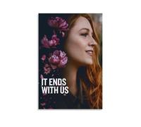 AHEUWAEBE It Ends with Us Poster sur toile - Art mural esthétique - Poster d'art moderne pour salon - 50 x 75 cm - Style sans cadre