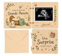 AHEZQILU Annonce grossessee, Aannonce grossesse grand parents, Ggrossesse, Aannonce grossesse mamie, Cadeau annonce grossessee famille avec photo échographie de ton bébé
