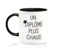 AHEZQILU Mug Diplôme Humour Un Diplôme Plus Chaud Tasse Céramique Cadeau Réussite Bac Cadeau Réussite Diplome 2025 Idée Étudiant Université Baccalauréat Fin Études Café Thé