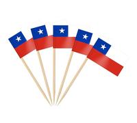 AhfuLife 100PCS Cure-dent Drapeau Chili pour Topper de Coupe, Pic pour Jardin Bar Fête Fourniture Pub Décoration Amérique Football Match JO Décor