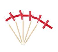 AhfuLife 100PCS Drapeau Cure-dent Angleterre, Pic Drapeau England pour Topper de Coupe, Cure Dent Drapeaux Angleterre pour Jardin Bar Pub Décoration Cake Toppers Sandwich