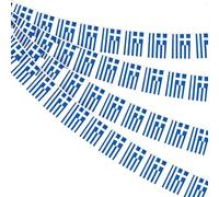 AhfuLife 10M Guirlande Drapeau, Banderole Drapeau, 30 Petit Drapeau pour Decoration Americaine Jardin Bar Coupe du Monde Memorial Day Le Jour de l'Indépendance 4 Juillet（Grèce,14×21cm - 1Pcs）