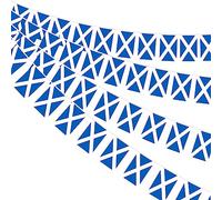 AhfuLife 10M Guirlande Drapeau Écosse, 2Pcs Banderole Ecossais, 30 Petit Drapeau Ecossaise pour Decoration Fete de St Andrew’s Day Euro Football Match Stade Bar Jardin Burns Night