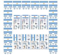 AhfuLife 24 Feuilles Tatouage Drapeau Argentine, Drapeau Argentine Tatouages Temporaire Imperméable Pour Coupe du Monde Fans de Fête Nationale Decoration