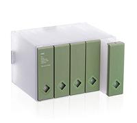 AhfuLife Boîte de Rangement Colorée pour CD ou DVD 120 Disques, Classeur CD ou DVD pour Collection, Bureau ou Maison (Vert Pois)