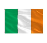 AhfuLife Drapeau Irlande 90×150cm, 1Pcs Drapeau Irlandais Double Face avec œillets en Laiton en Polyester, Drapeaux Irlande pour Fête de la St-Patrick Coupe du monde Six Nations