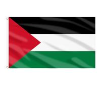 AhfuLife Grand Drapeau Palestine 90×150cm, 1Pcs Drapeau Palestinien Double Face avec œillets en Laiton en Polyester pour Fête de l'Indépendance Nationale, Jadin Bar Décor