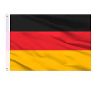 AhfuLife Grande Drapeau Allemand 90×150cm, 2Pcs Drapeau Allemagne Double Face avec œillets en Laiton en Polyester pour Décor Eurovision Euro Football Coupe fu Monde Fête Nationale Jardin Bar