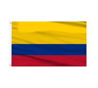 AhfuLife Grande Drapeau Colombie 90×150cm, 1Pcs Drapeau Colombien Double Face avec œillets en Laiton en Polyester pour Coupe du Monde Fête Nationale Jadin Bar Marches Décor