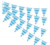 AhfuLife Guirlande Bavaroise Oktoberfest, Bavarois Bannière Triangulaire, Oktoberfest Guirlande Fanion pour Fête de la Bière Jardin Tentes de Bière Carnaval Decoration (1 Pcs, 14×21cm-10m)