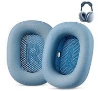 AHG Accessory House Coussinets de rechange compatibles avec les écouteurs AirPods Max d'Apple Bleu ciel Cuir PU de qualité supérieure / Mousse haute densité / Aimant puissant