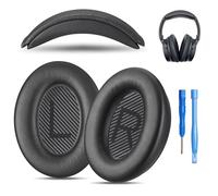 AHG Accessory House Coussinets de rechange pour casque sans fil avec réduction du bruit Compatible avec Bose QuietComfort (2023) QC45 QC35 QC35 II QC SC QC SE Noir