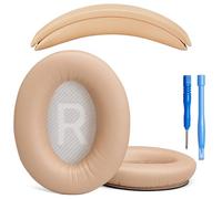 AHG Accessory House Global SoundLink Coussinets et bandeau compatibles avec les casques Bose SoundLink Around-Ear 2/AE2 (beige). Cuir PU de qualité supérieure | Épais