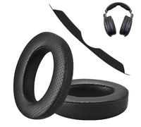 AHG Coussinets de Rechange compatable avec Casque HD600 HD650 HD660S HD 660S2 Massdrop X HD 6XX HD58X Jubilee HD580 Cuir de Mouton et Mousse Double Couche AHG (Noir)