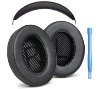 AHG Coussinets et serre-tête de rechange compatibles avec les casques Kingston HyperX Cloud Stinger (noir) en cuir protéiné | mousse souple haute densité | installation facile
