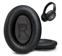 AHG QC45 Coussinets de rechange de qualité supérieure compatibles avec les casques Bose QuietComfort 45/Bose QC45 avec réduction du bruit - Cuir protéiné de qualité supérieure - Mousse haute densité