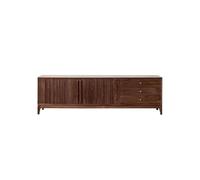 AHGFTYRDT Meuble TV 180cm Centre de Loisirs Style Campagne en Noyer, Meuble de Rangement Minimaliste pour Salon Domestique, Meuble en Bois Massif pour Hôtels & Locations Saisonnières