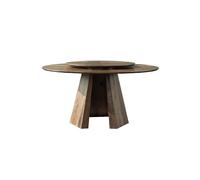 AHGFTYRDT Table a Manger Table à Manger en Bois Massif, idéale for Une Table Ronde avec Plateau tournant, Un café ou Restaurant Table Salle à Manger(140cm)