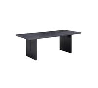AHGFTYRDT Table a Manger Table à Manger en Bois Massif Style Wabi-sabi, Table Longue Noire, thé, établi Table Salle à Manger(160cm)