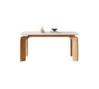 AHGFTYRDT Table de salle à manger en bois massif, table de salle à manger, table de maison, table de salle à manger rectangulaire en ardoise, table de fête (taille : S : 119 pouces, M: 130 x 70 x 75
