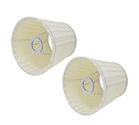 Ahgsup Abat-jour en Tissu Compatible E14, Design Beige élégant