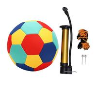 Ahgsup Ballon de Football D'intérieur Silencieux de 8 Pouces, Taille 4, Ballon D'entraînement en Caoutchouc Néoprène Souple pour la Maison, la Plage et L'entraînement, avec Pompe et