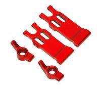 Ahgsup Bras Oscillant Arrière RC, Support D'essieu Arrière en Alliage D'aluminium Durable pour Véhicule Tout-Terrain HBX 1/18, Réduit Les Vibrations et Assure la stabilité (Rouge)