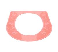 Ahgsup Coussin de Siège de Toilette en Silicone Doux et Lavable, Résistant à L'usure et aux Déchirures, pour un Usage Familial, 15,6 X 13,4 Pouces (Rose)