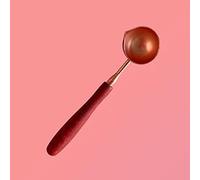 Ahgsup Cuillère à Cire Vintage, Compacte, Portable, Manche en Bois, Cadeau Parfait pour les Amateurs de Tampons de Vernis (Or Rose)