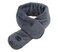 Ahgsup Écharpe Chauffante avec Contrôle Intelligent de la Température et Fonction de Massage pour une Utilisation Quotidienne par Temps Froid, Polyester Durable, alimenté par USB (Gris)