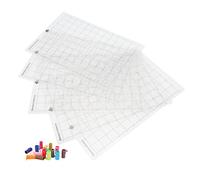 Ahgsup Ensemble d'adaptateurs de Tapis de Coupe 12x8 Pouces pour Cricut | 5 tapis adhésifs, 17 adaptateurs pour stylos, adaptés à divers matériaux, compatibles avec Cricut Explore, Cameo