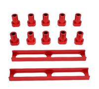 Ahgsup Ensemble de 10 Chiens D'établi en Aluminium 3/4 Pouces pour Tables MFT, Coussinet Antidérapant et Blocs D'arrêt de Précision avec 2 Bases, Chiens D'établi en Alliage Robust