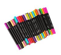 Ahgsup Ensemble de Stylos Marqueurs Pinceaux Aquarelle Professionnels Doux 36 Couleurs Stylos à Double Pointe pour Peinture à Colorier Adulte Conception Ergonomique pour Projets de Bricolage en