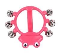Ahgsup Jouet de Percussion de Secoueur de Hochet de Cloche de Jingle de Main pour Jouer, Son Heureux pour Le karaoké, Accompagner (W209 Rose Rouge)