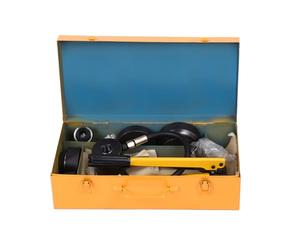 Ahgsup Kit de Perforation Hydraulique, 10 Matrices Incluses | Outil de poinçonnage de plaque d\'acier, acier chromé durable, boîte de rangement portable