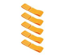 Ahgsup Lot de 5 Bandes de Course à 3 Pattes élastiques de Couleur Vive pour Enfants et Adultes, Parfait pour Les Anniversaires, Les Fêtes de Carnaval, Les Loisirs en Plein Air (Orange)